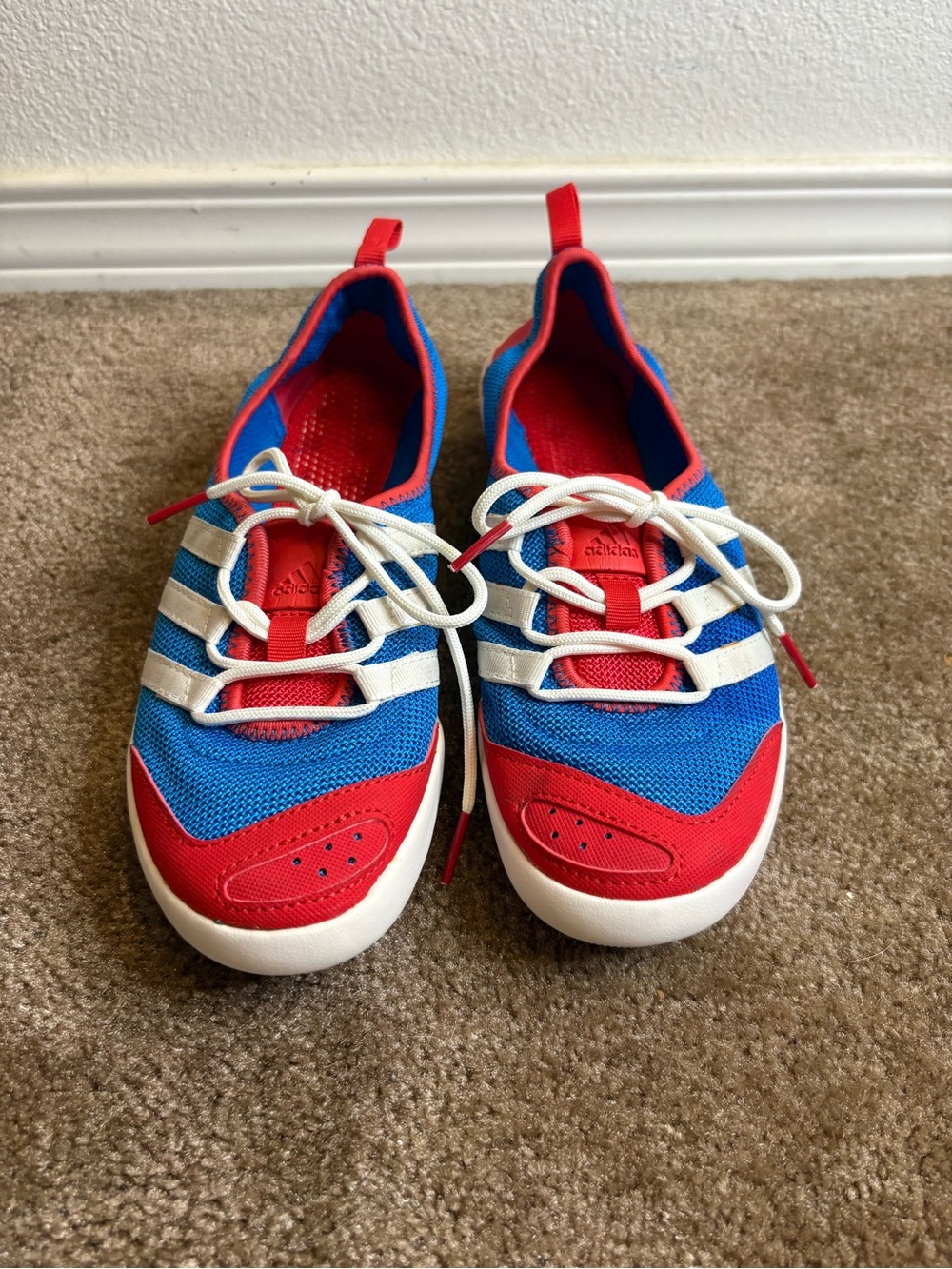 adidas Blue and Red Women’s boat shoes